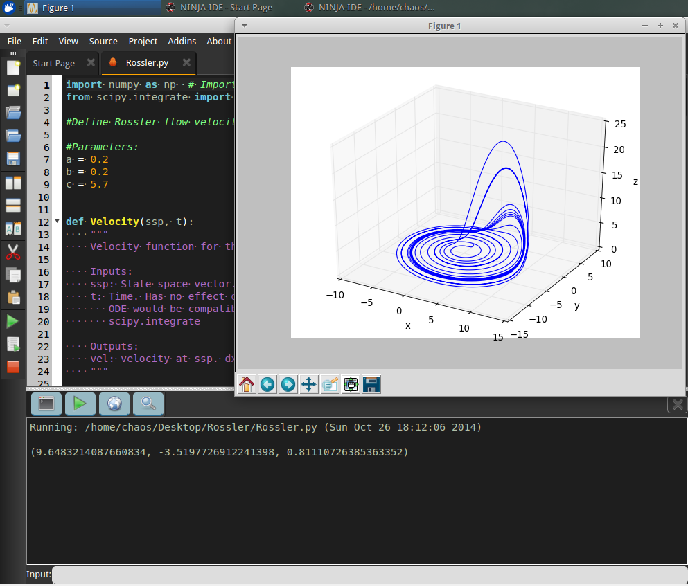 Output of a Python script on Ninja IDE